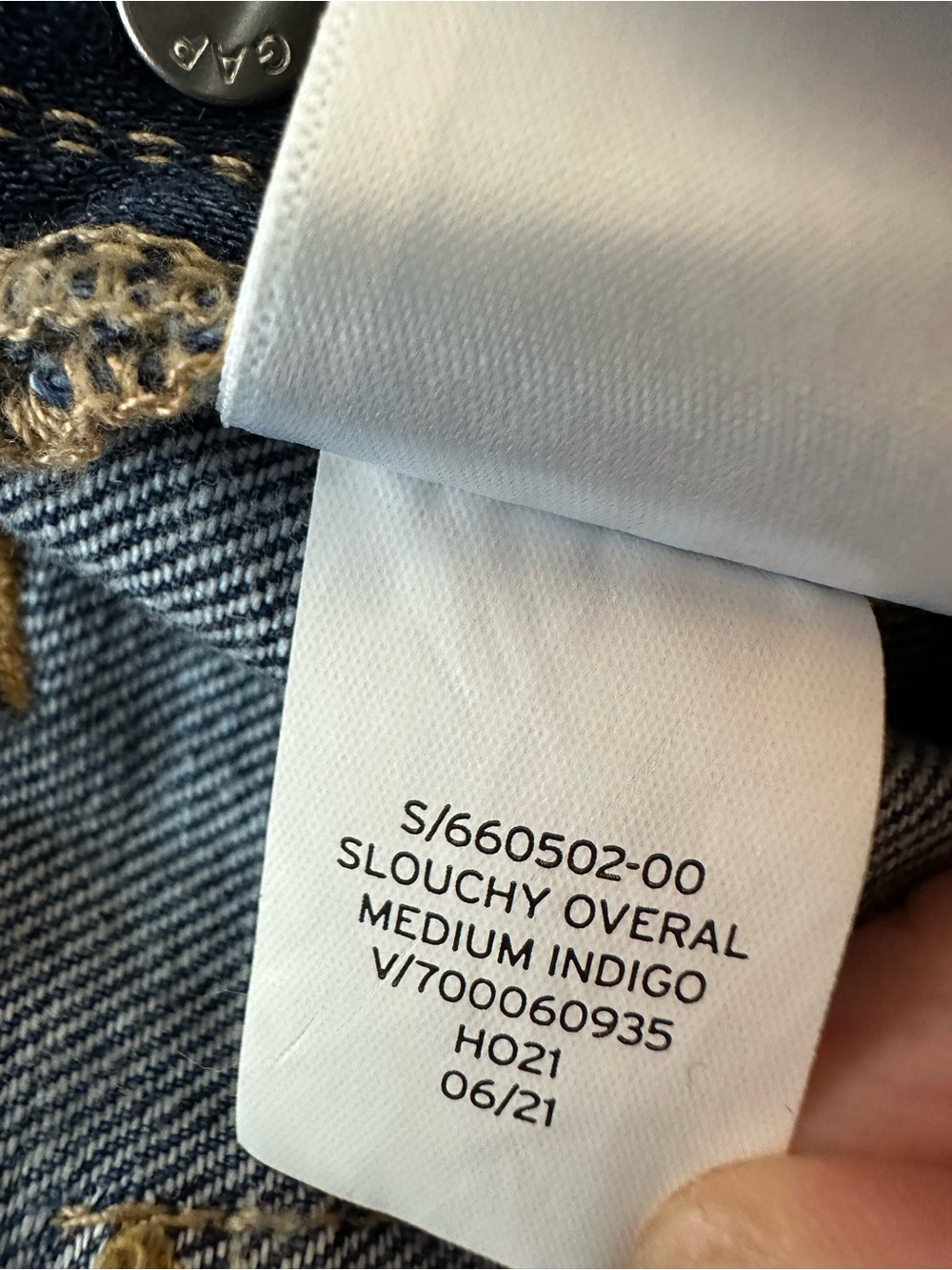 GAP Women's Slouchy Overalls In Medium Indigo Size Medium - Picture 10 of 11